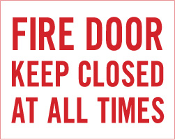 Fire Door Keep Closed (Decal)