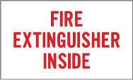 fire extinguisher inside