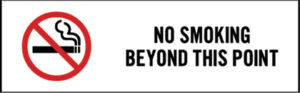No Smoking Beyond This Point (Decal)