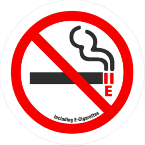 No Smoking Round (Decal)